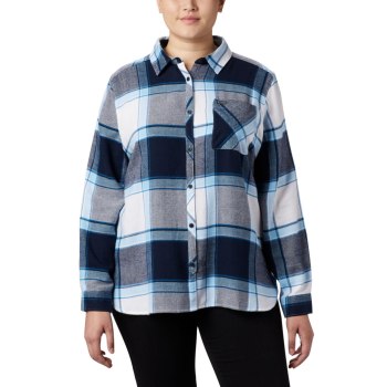 Dámské Košile Columbia Simply Put II Flannel Plus Size Tmavě Blankyt FMNPSQ138